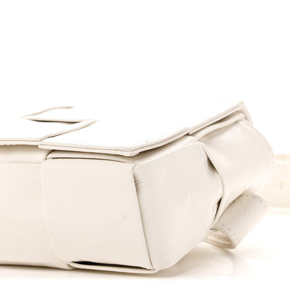 Paper Calfskin Intrecciato Cassette Belt Bag White