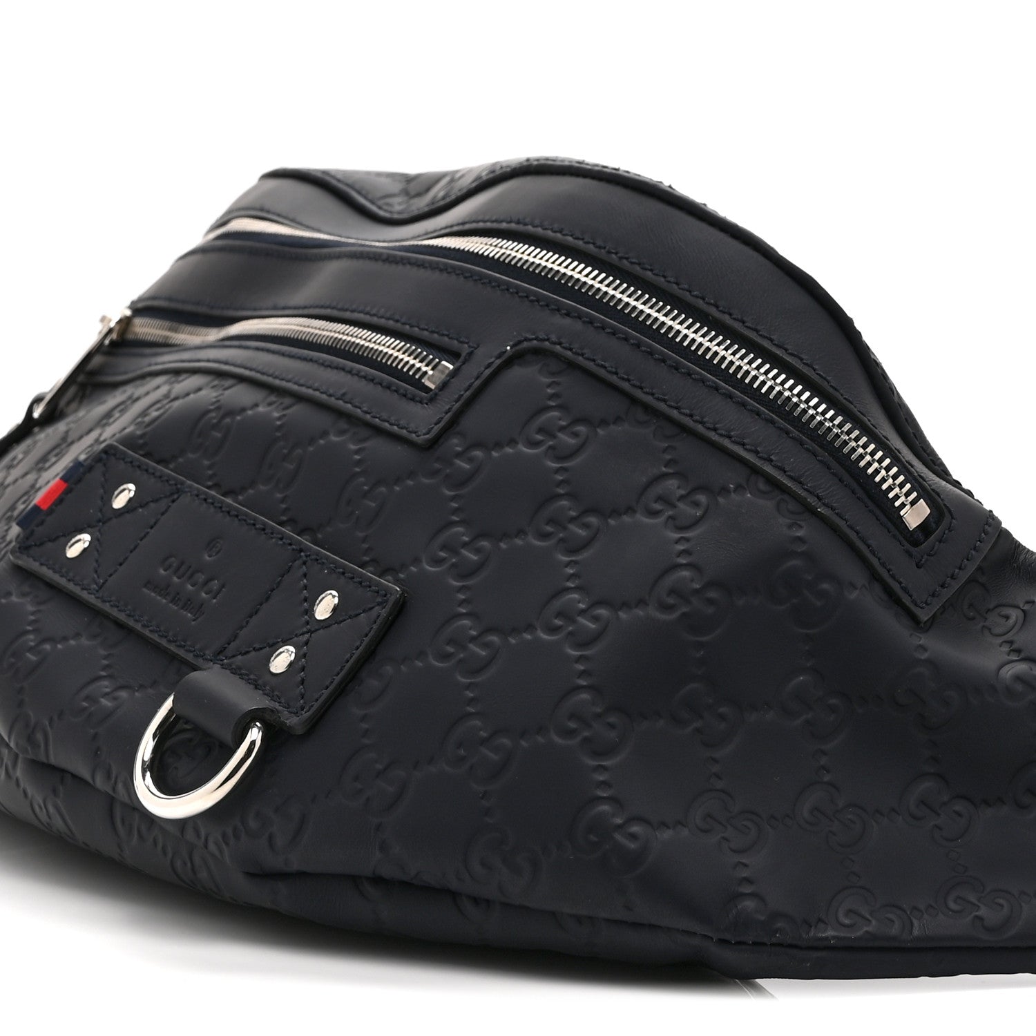 Guccissima Web Belt Bag Navy