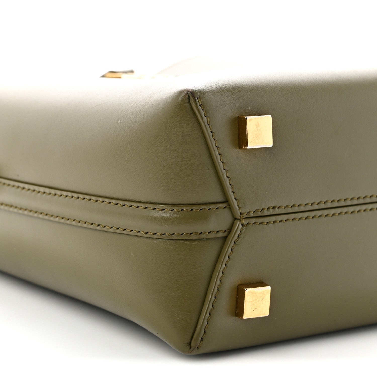 Shiny Calfskin Le 37 Mini Bucket Bag Strong Moss