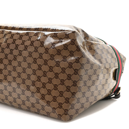Crystal Monogram Web Large Carry On Duffle Bag Brown