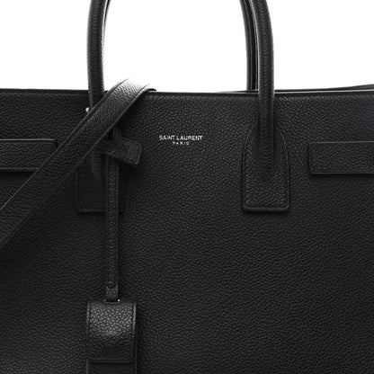 Grained Calfskin Baby Sac De Jour Black