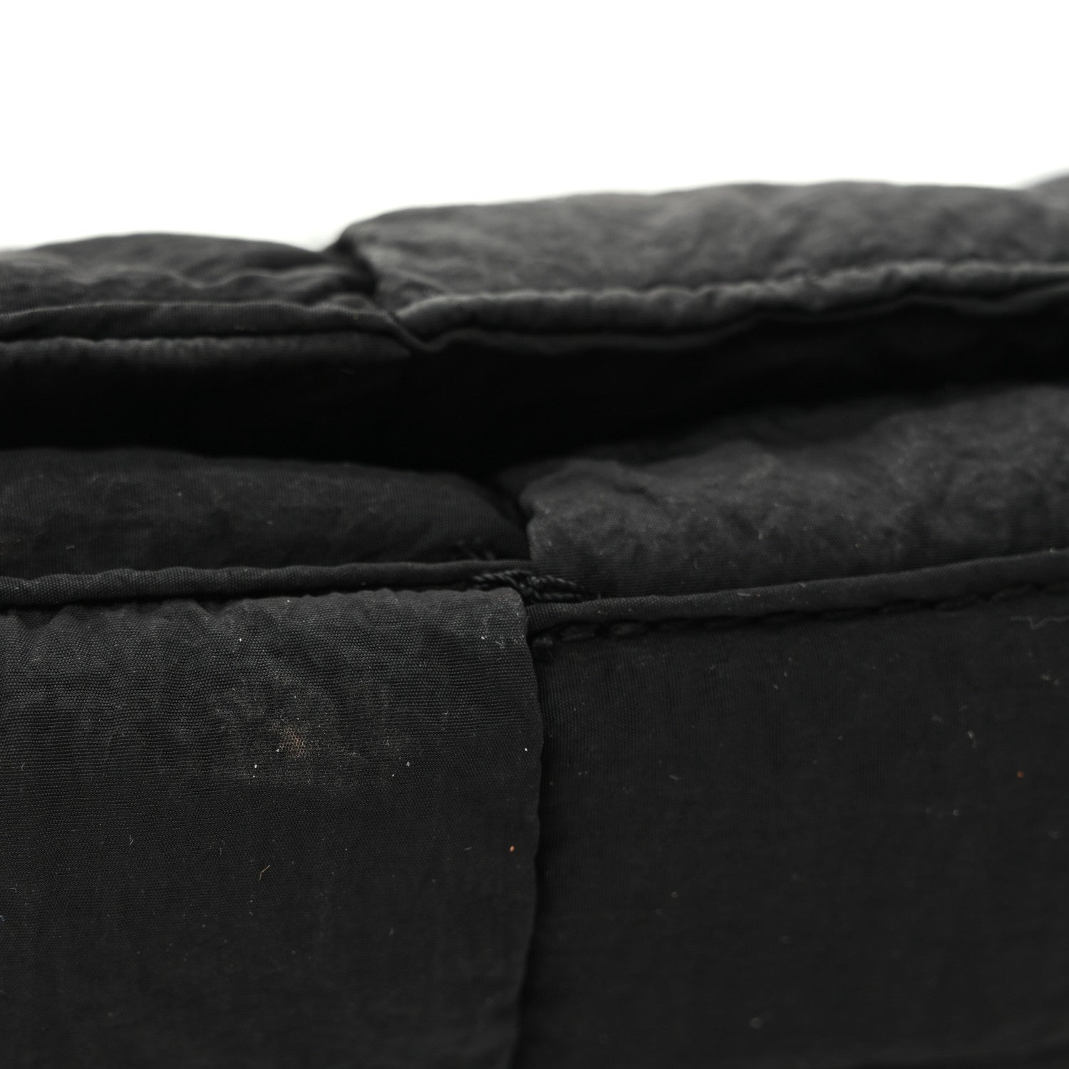 Nylon Intrecciato Padded Tech Mini Cassette Belt Bag Black