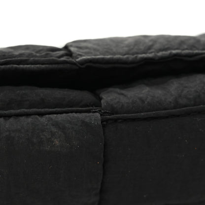 Nylon Intrecciato Padded Tech Mini Cassette Belt Bag Black