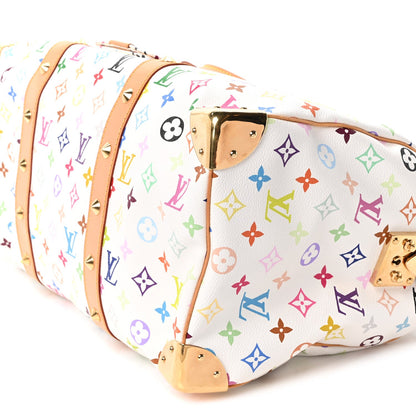 Monogram Multicolor Keepall 45 White