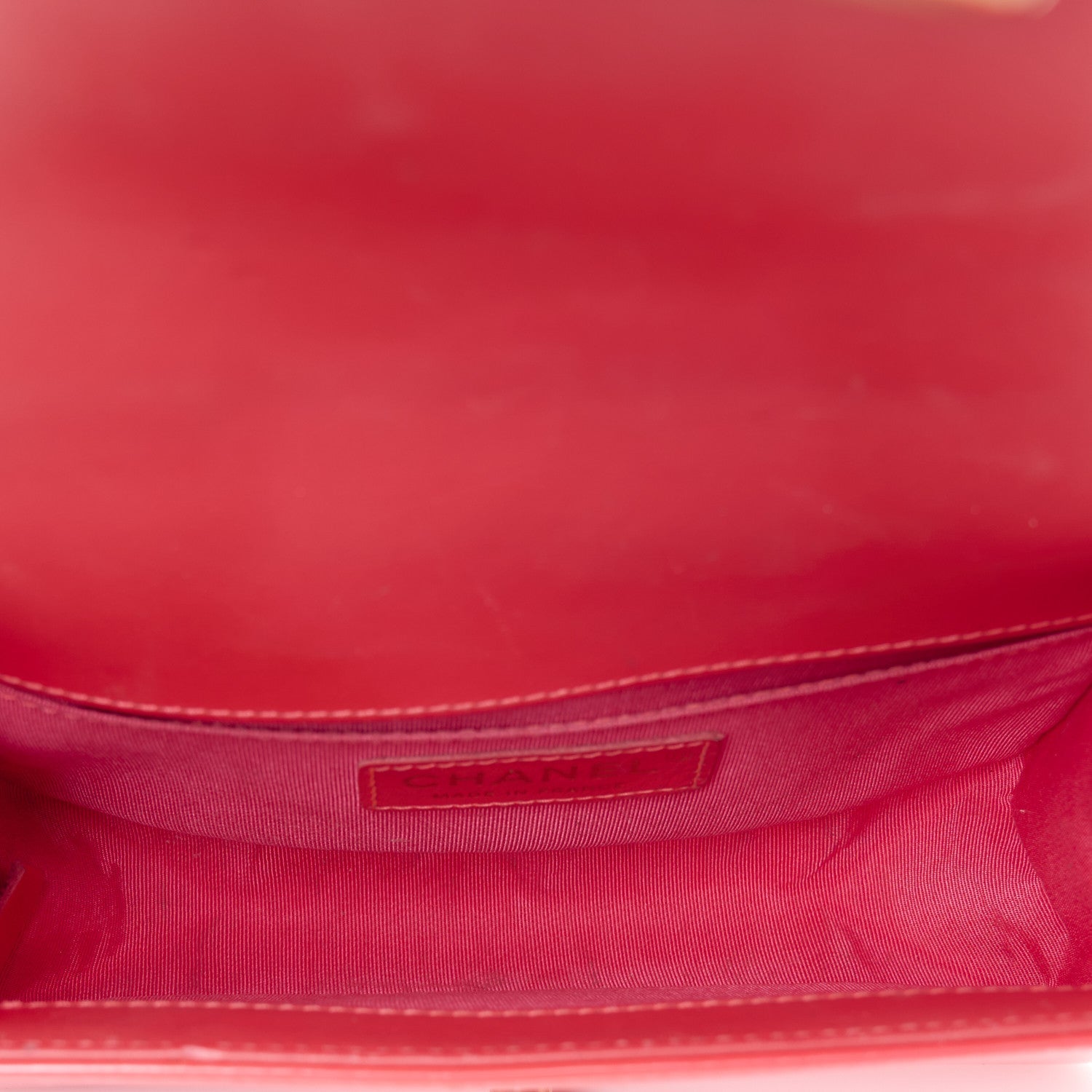 Patent Calfskin Quilted Small Boy Flap Pink
