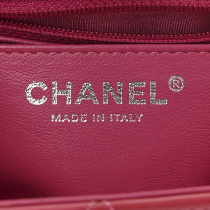 Patent Quilted Mini Square Flap Pink