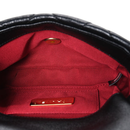 Goatskin Quilted Chanel 19 Waist Bag Black