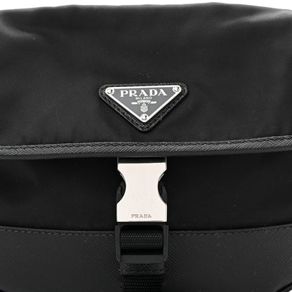 Re-Nylon Saffiano Sling Bag Black