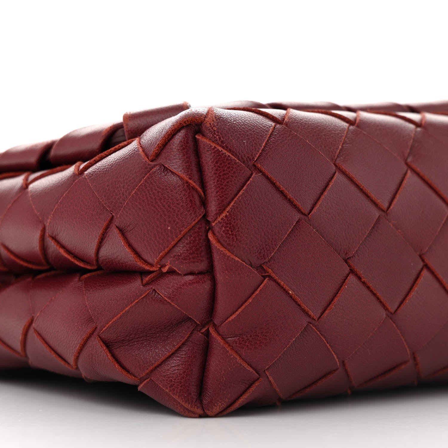 Nappa Intrecciato Mini Crossbody Barolo