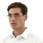 Cartier Eyewear CT0052O-006 Transparent Gold Red Rimless Sunglasses