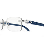 Cartier Eyewear CT0052O-007 Transparent Silver Blue Rimless Sunglasses