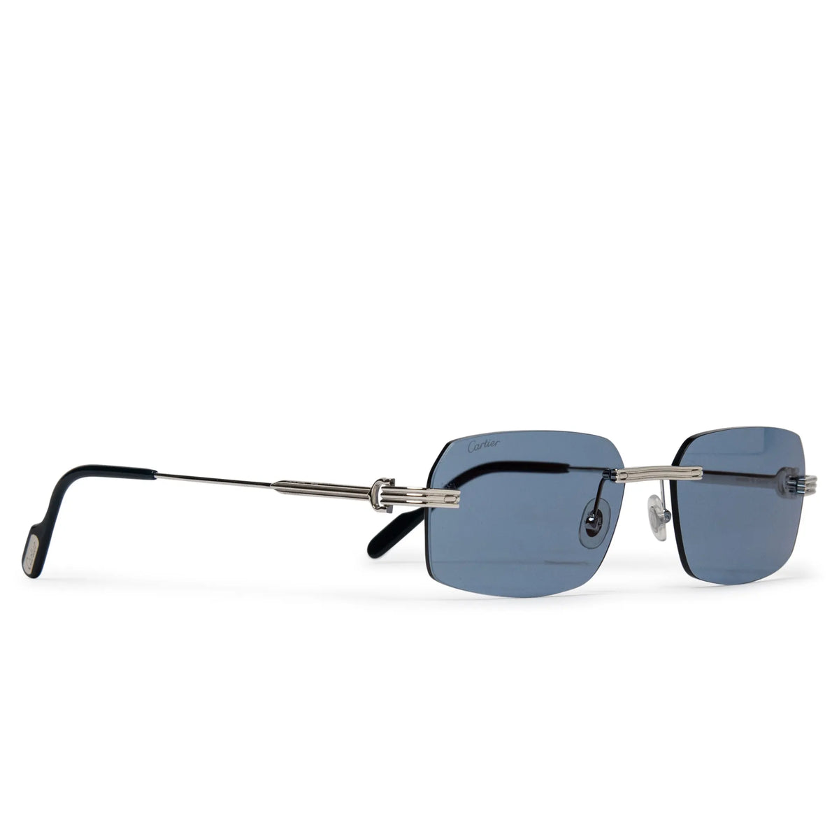 Cartier Eyewear CT0271S-003 Silver Blue Sunglasses Main image
