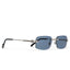 Cartier Eyewear CT0271S-003 Silver Blue Sunglasses