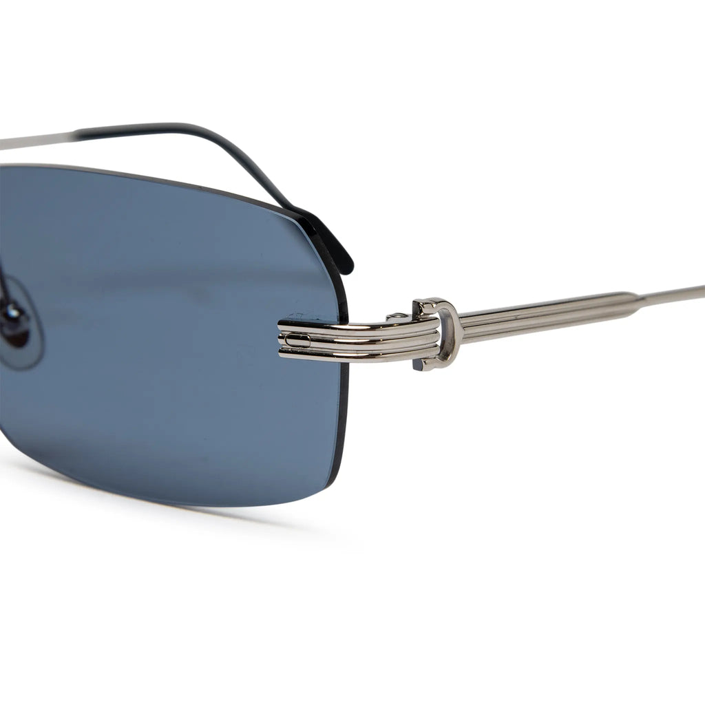 Cartier Eyewear CT0271S-003 Silver Blue Sunglasses