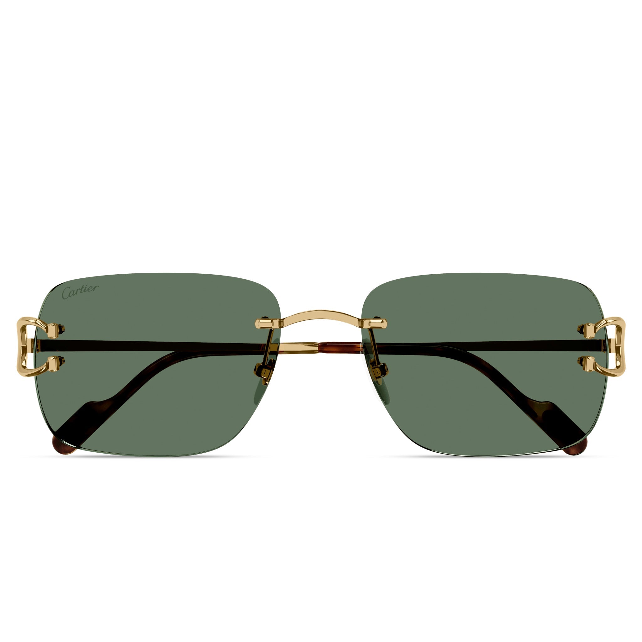 Cartier Eyewear CT0330S-005 C Decor Gold Green Rimless Sunglasses Secondary image