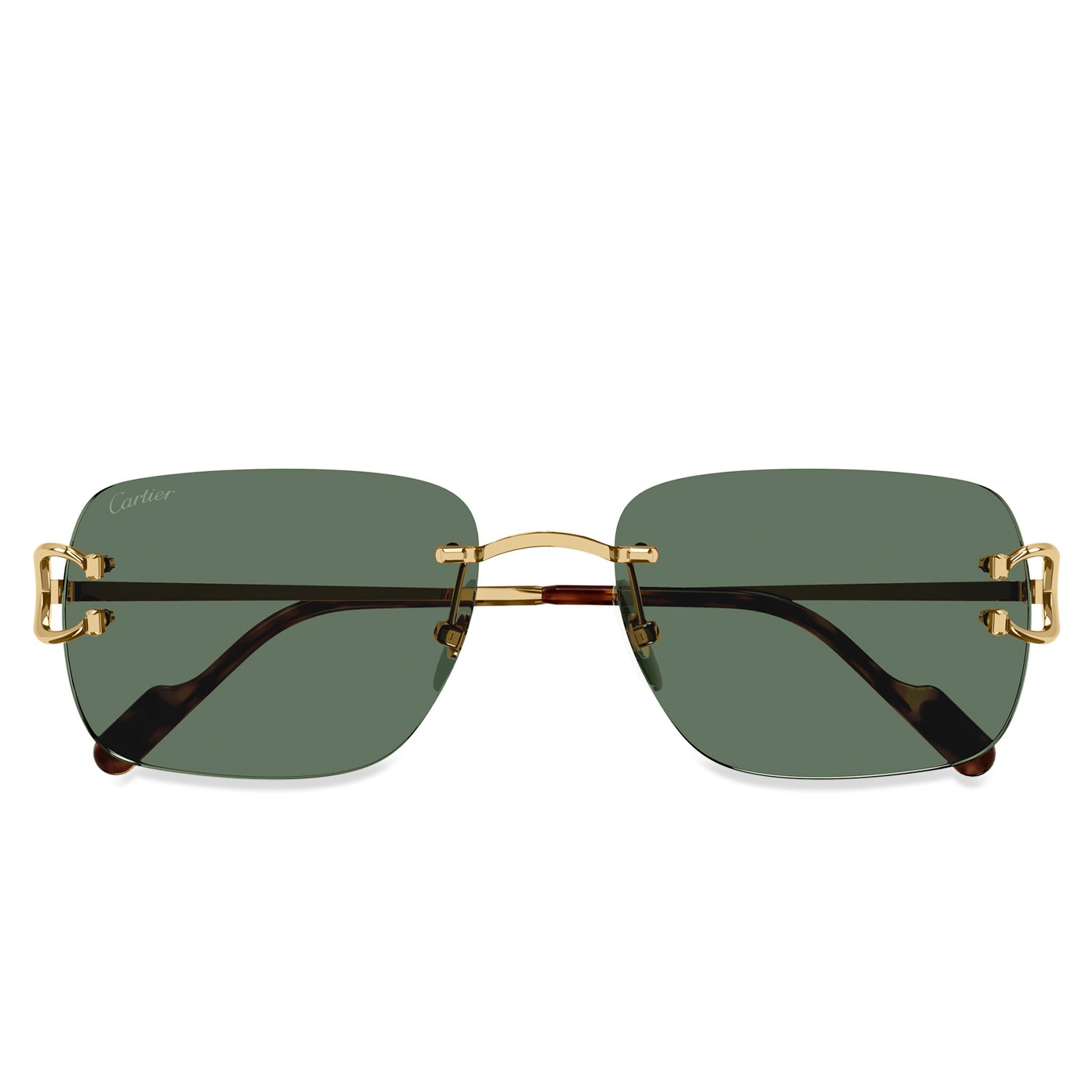 Cartier Eyewear CT0330S-002 C Decor Gold Green Rimless Sunglasses Secondary image