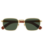 Cartier Eyewear CT0363S-002 Gold Green Brown Sunglasses