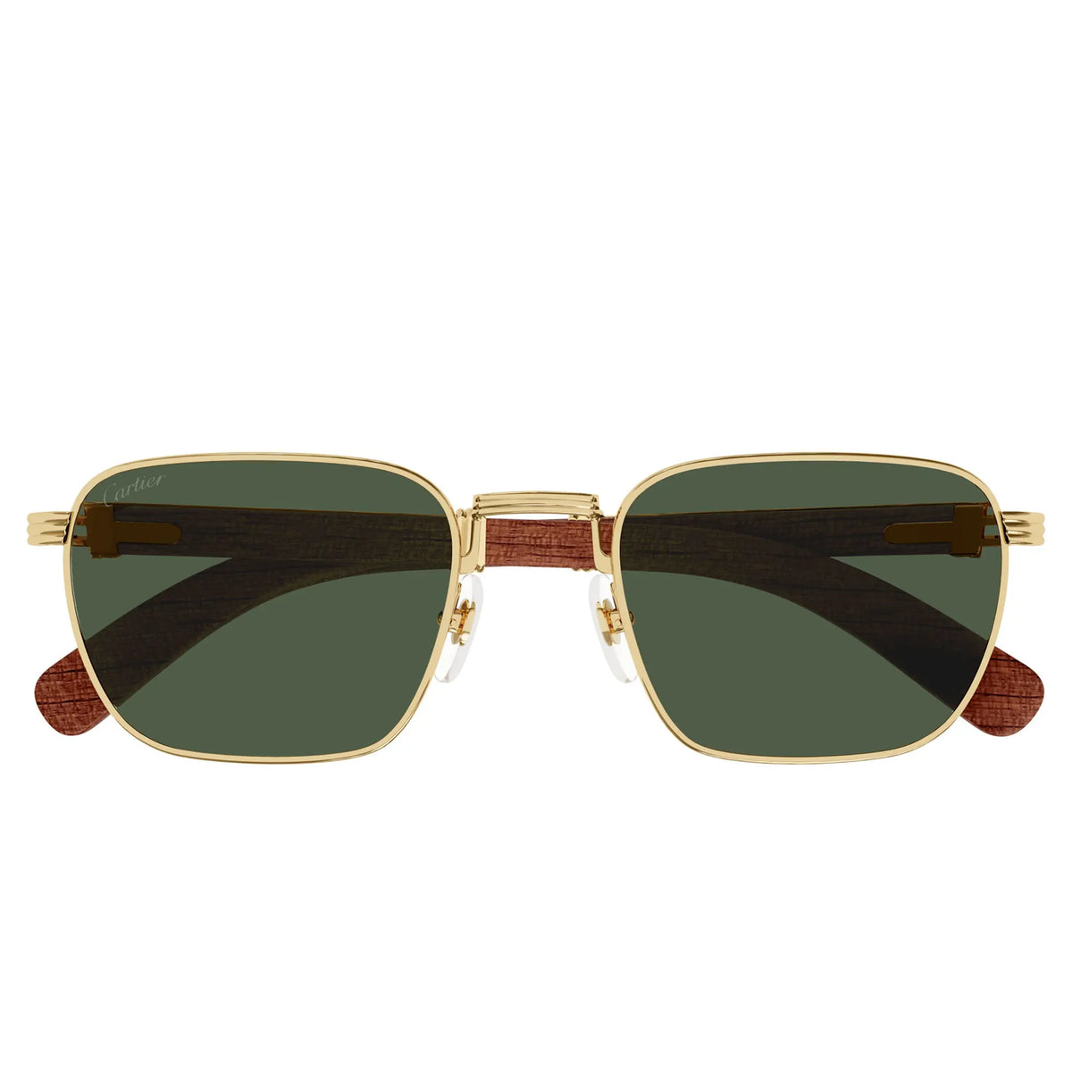 Cartier Eyewear CT0363S-002 Gold Green Brown Sunglasses