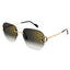Cartier Eyewear CT0394S-001 C Decor Gold Grey Rimless Sunglasses