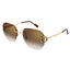Cartier Eyewear CT0394S-002 C Decor Gold Brown Rimless Sunglasses