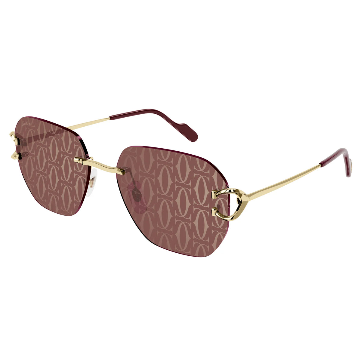 Cartier Eyewear CT0394S-003 Gold Red Sunglasses Main image