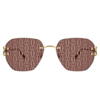 Cartier Eyewear CT0394S-003 Gold Red Sunglasses