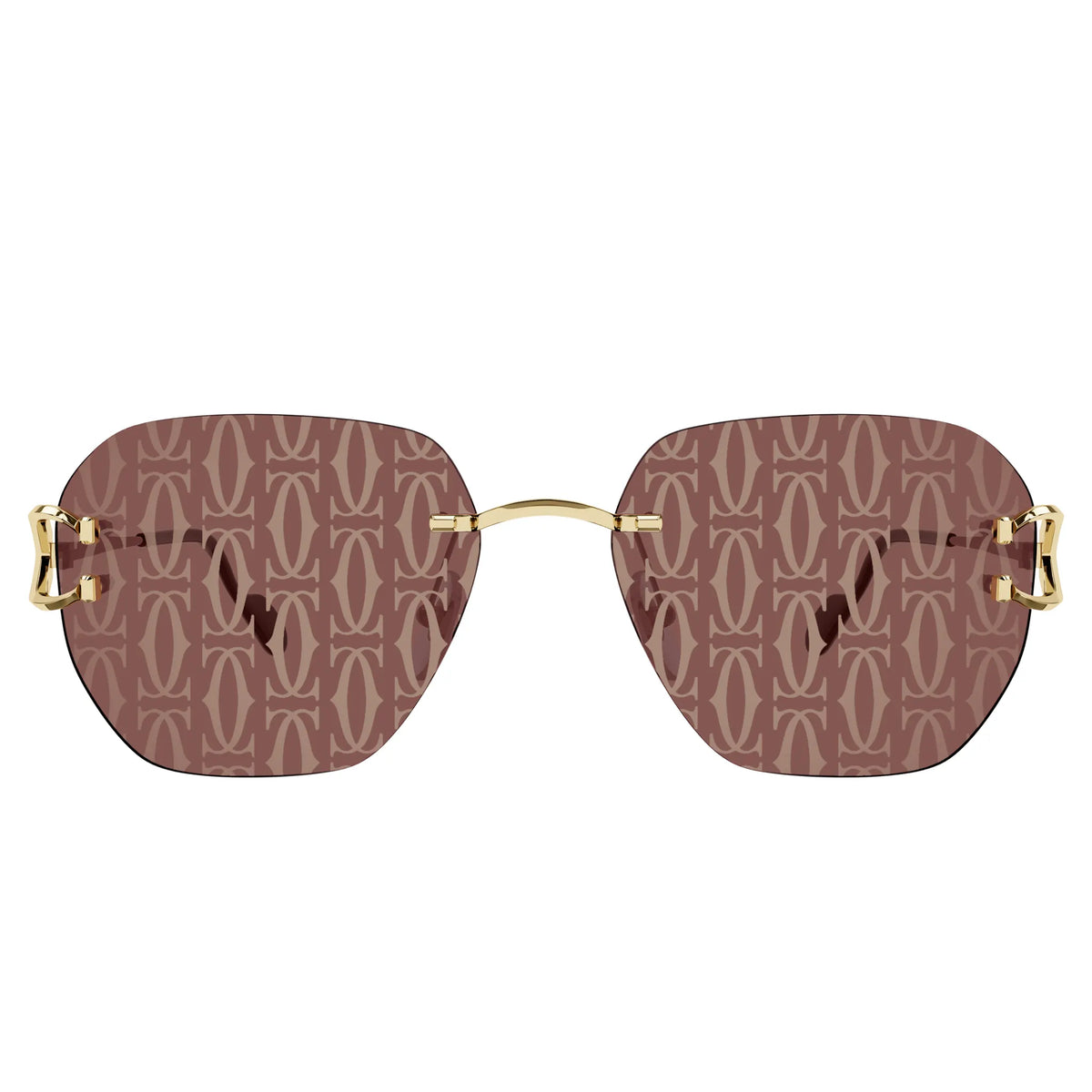 Cartier Eyewear CT0394S-003 Gold Red Sunglasses