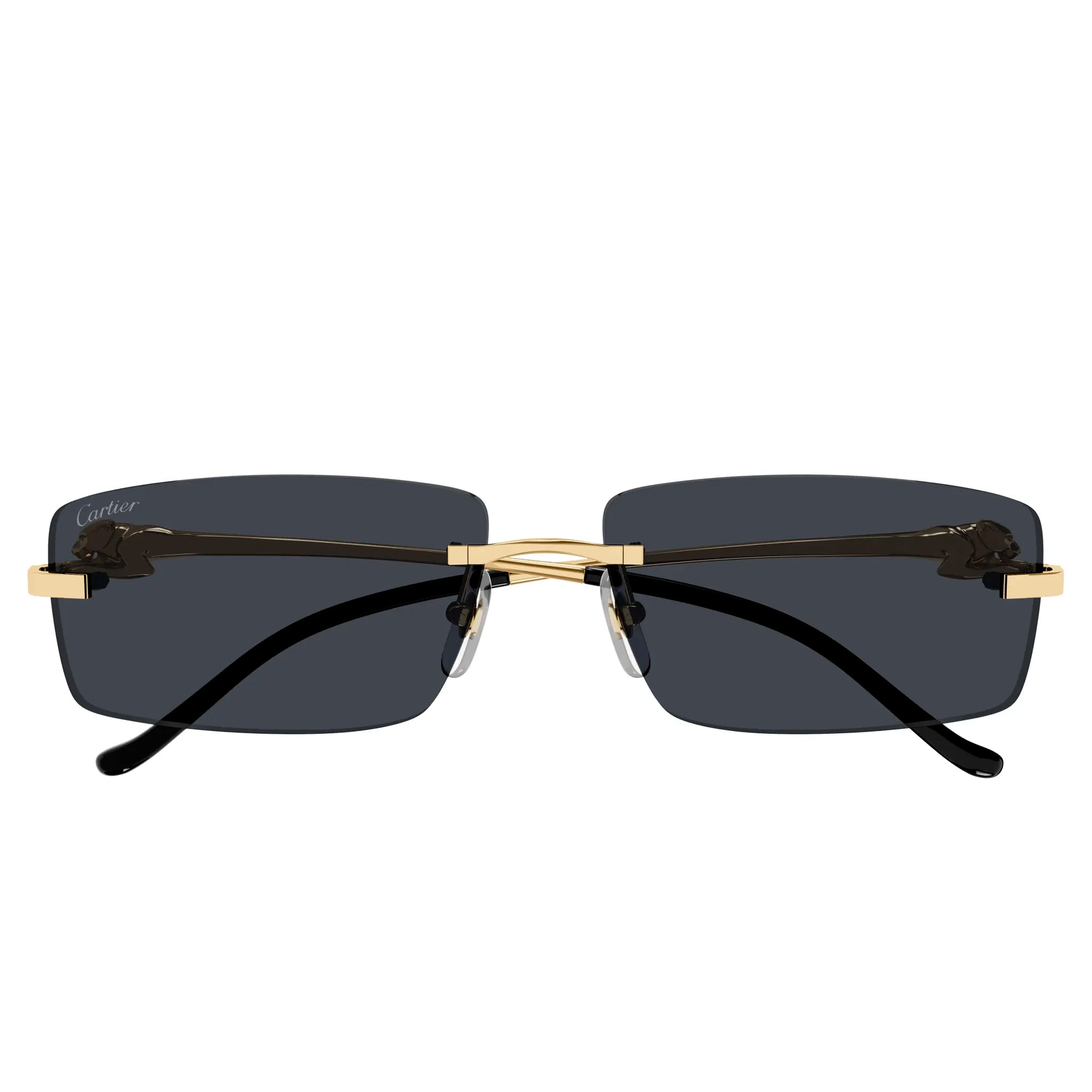 Cartier Eyewear CT0430S-001 Panthere De Cartier Gold Grey Rimless Sunglasses Secondary image