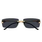 Cartier Eyewear CT0430S-001 Panthere De Cartier Gold Grey Rimless Sunglasses
