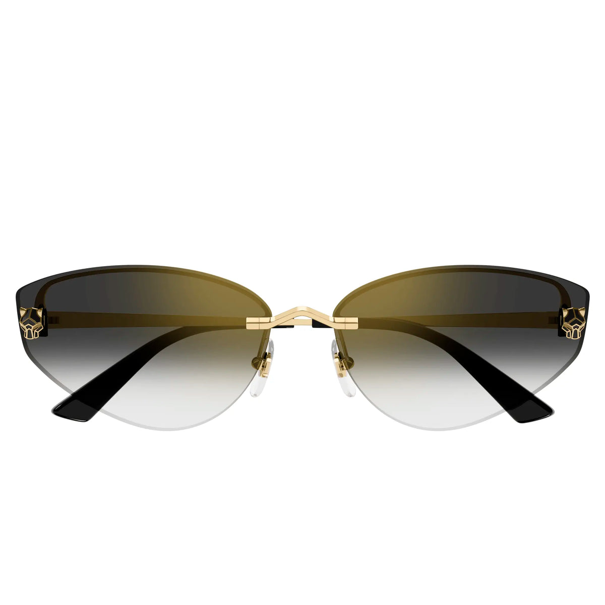 Cartier Eyewear CT0431S-001 Panthere De Cartier Gold Grey Sunglasses