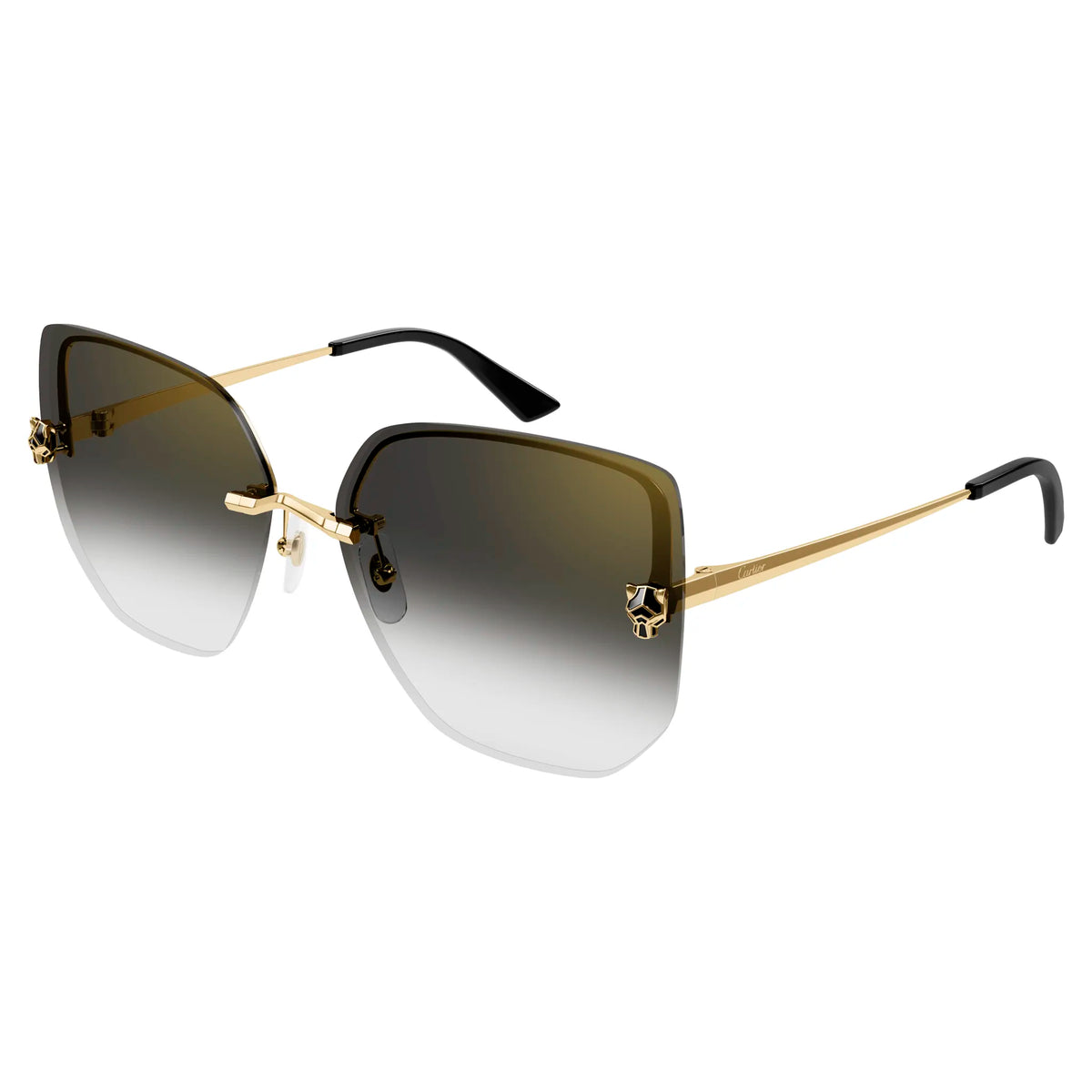 Cartier Eyewear CT0432S-001 Panthere De Cartier Gold Grey Rimless Sunglasses Main image