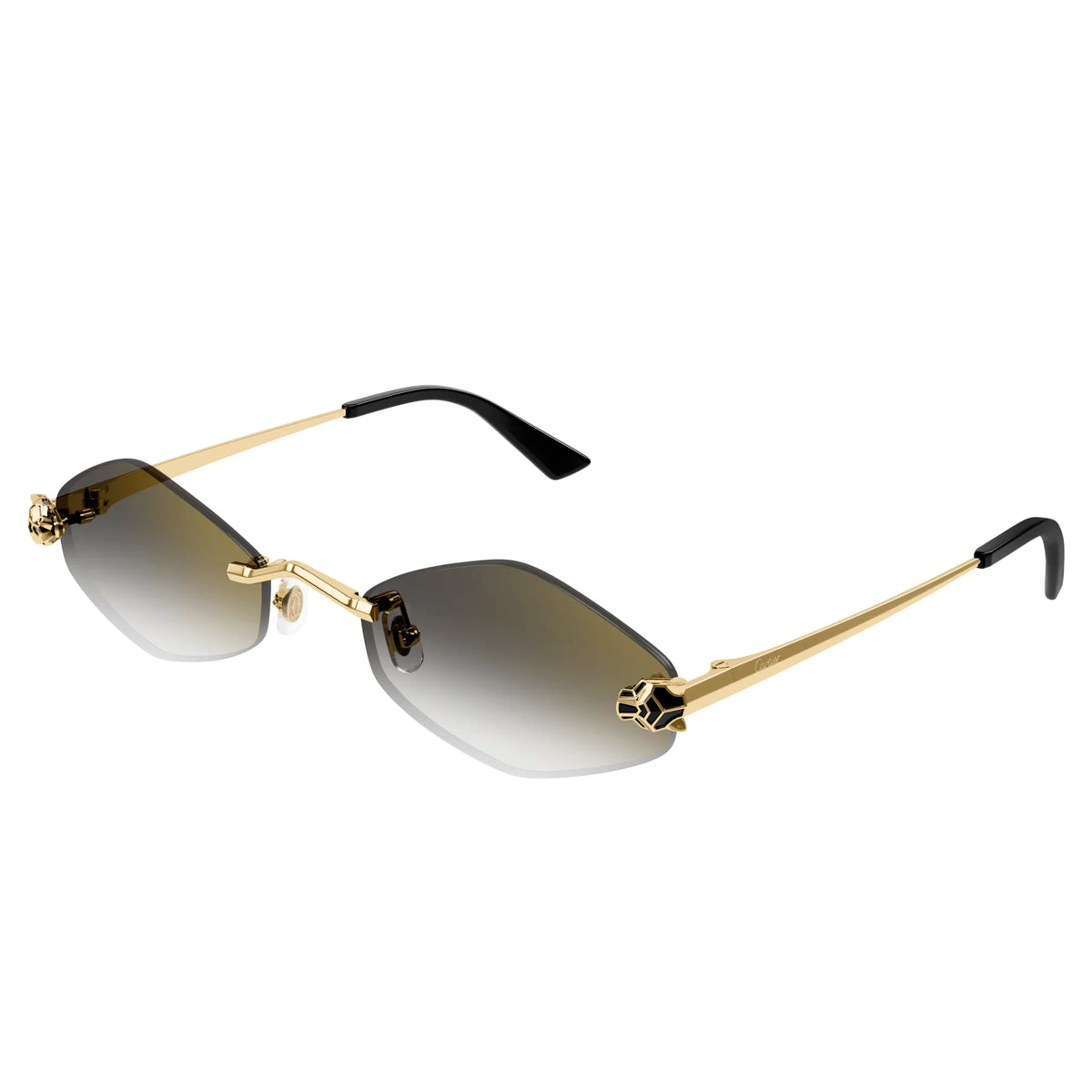 Cartier Eyewear CT0433S-001 Panthere De Cartier Gold Grey Rimless Sunglasses Main image