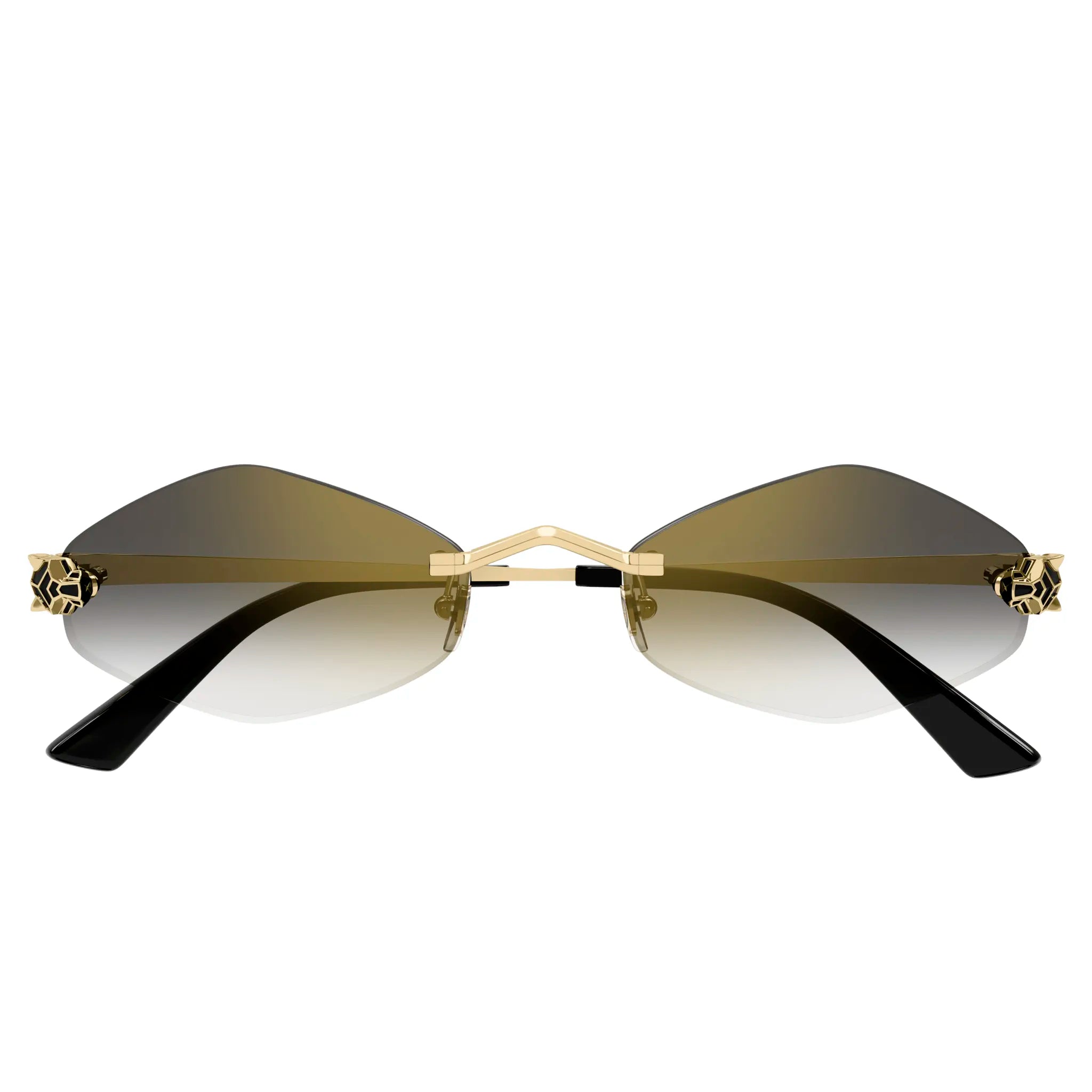 Cartier Eyewear CT0433S-001 Panthere De Cartier Gold Grey Rimless Sunglasses Secondary image