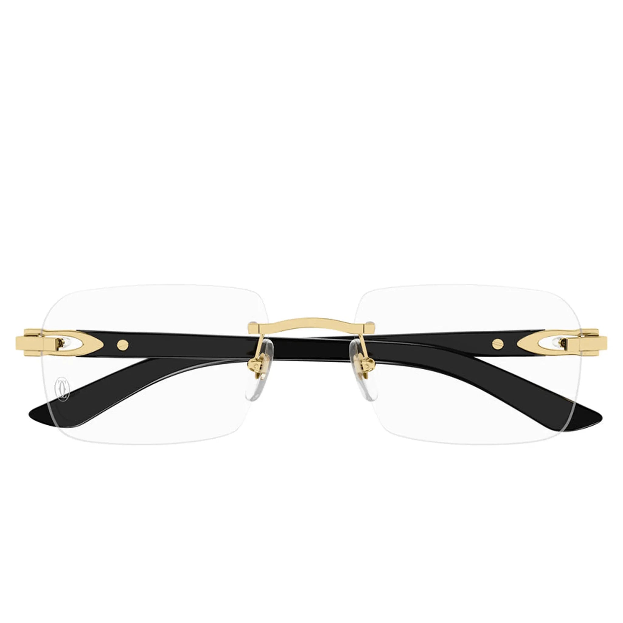 change to Cartier Eyewear CT0453O-002 Buffalo Horn Transparent White Gold Sunglasses Secondary image