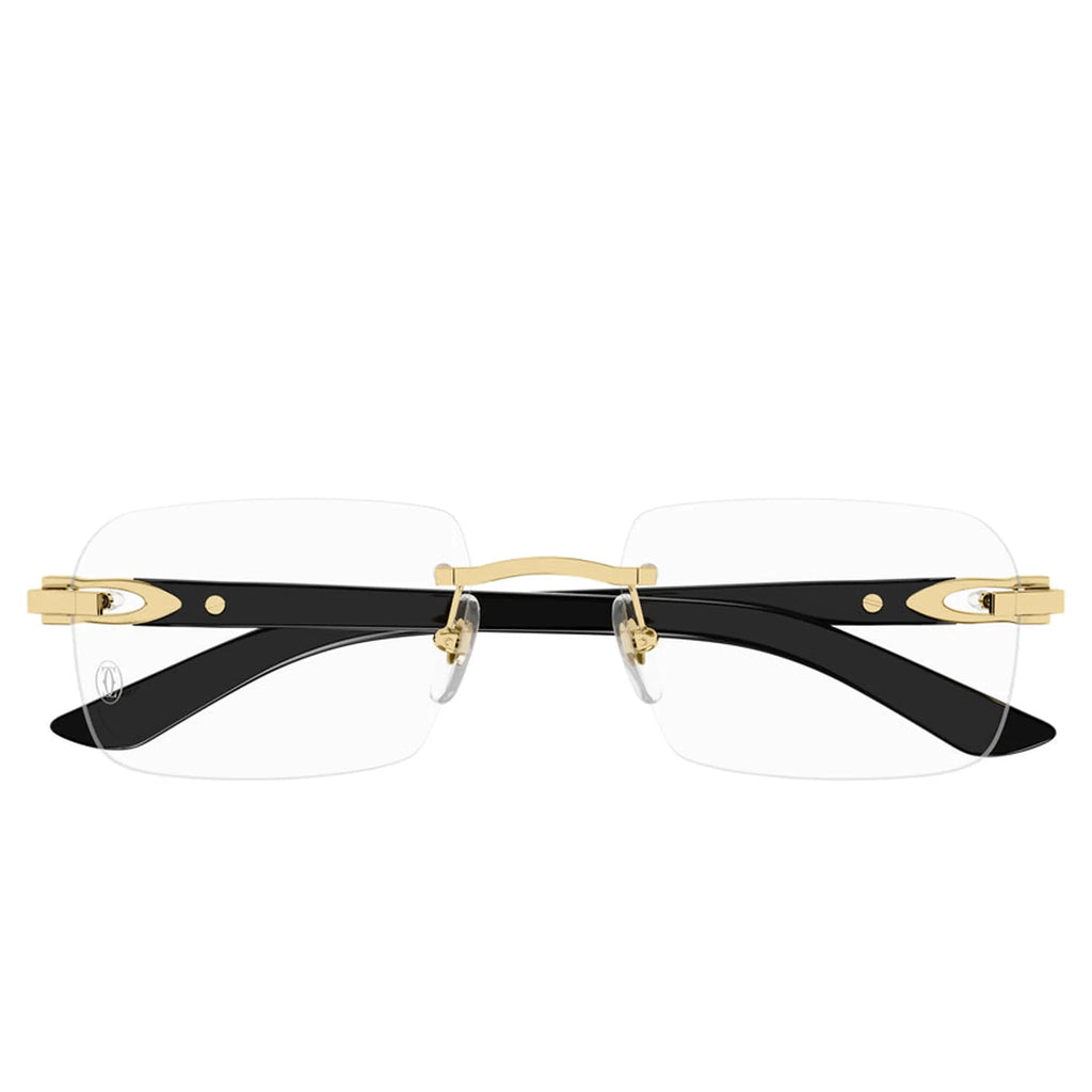 change to Cartier Eyewear CT0453O-002 Buffalo Horn Transparent White Gold Sunglasses