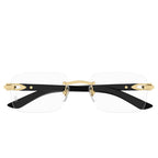 change to Cartier Eyewear CT0453O-002 Buffalo Horn Transparent White Gold Sunglasses