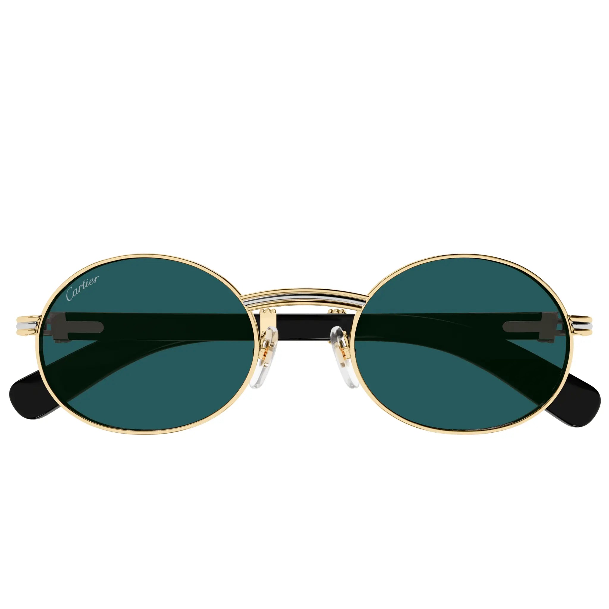 Cartier Eyewear Decor C De CT0464S-003 Buffalo Horn Gold Black Rimless Sunglasses Secondary image