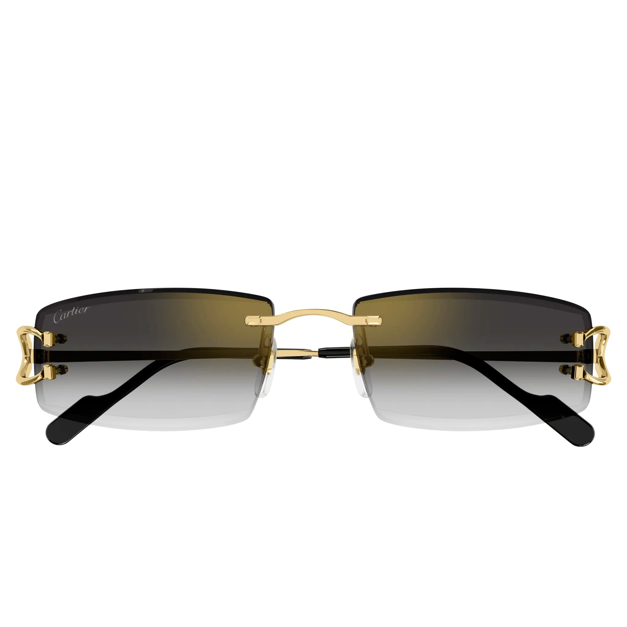 Cartier Eyewear CT0465S-001 Gold Grey Rimless Sunglasses Secondary image