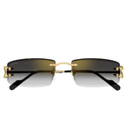 Cartier Eyewear CT0465S-001 Gold Grey Rimless Sunglasses