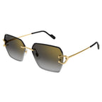 Cartier Eyewear CT0466S-001 Gold Grey Sunglasses