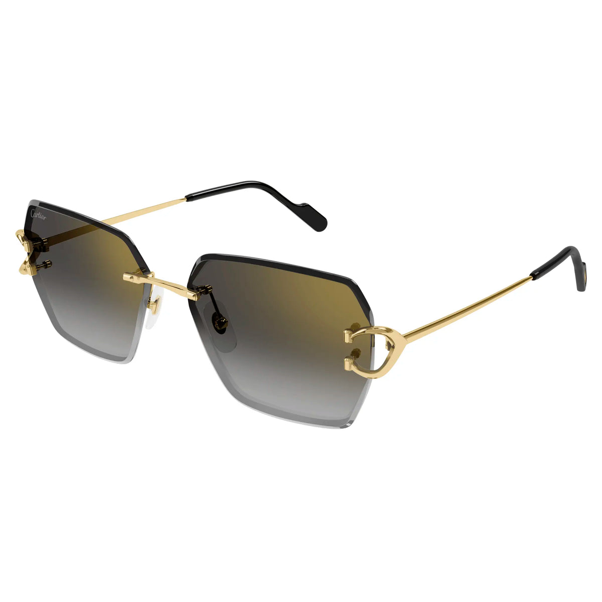 Cartier Eyewear CT0466S-001 Gold Grey Sunglasses Main image