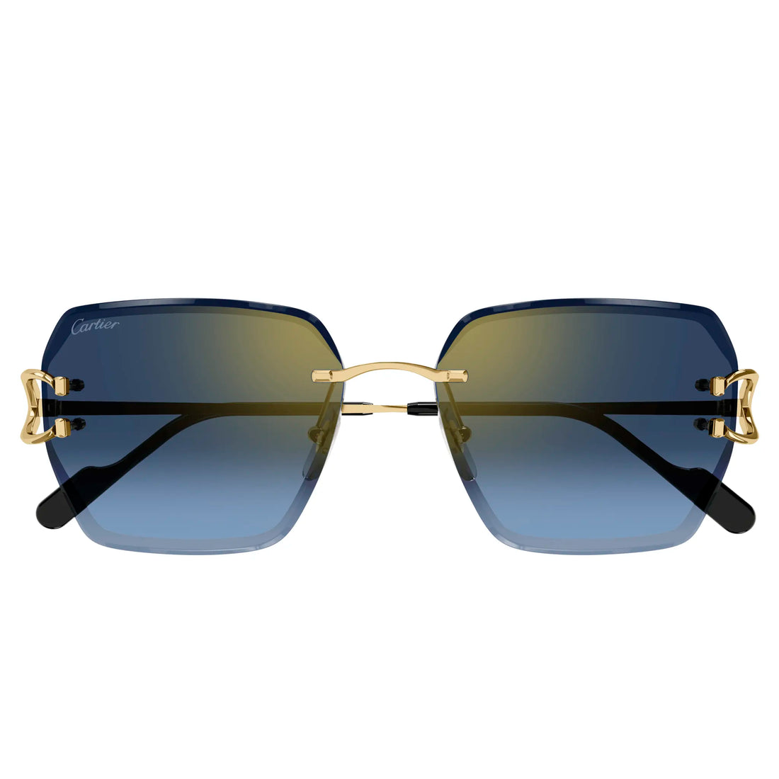 Cartier Eyewear CT0466S-002 Gold Blue Sunglasses