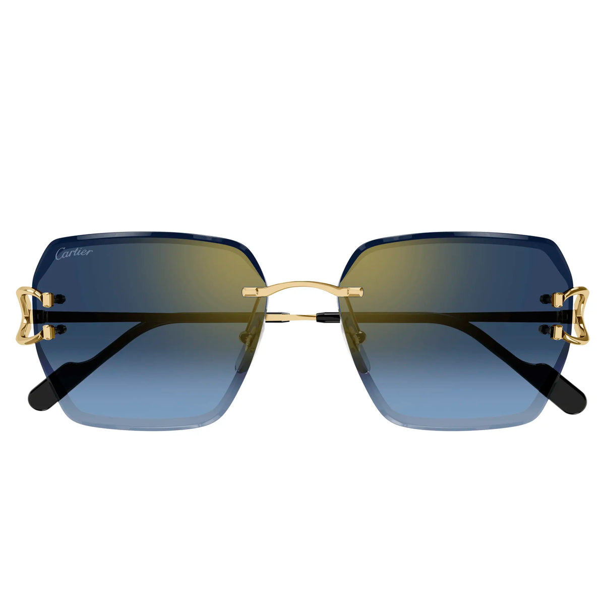 Cartier Eyewear CT0466S-002 Gold Blue Sunglasses
