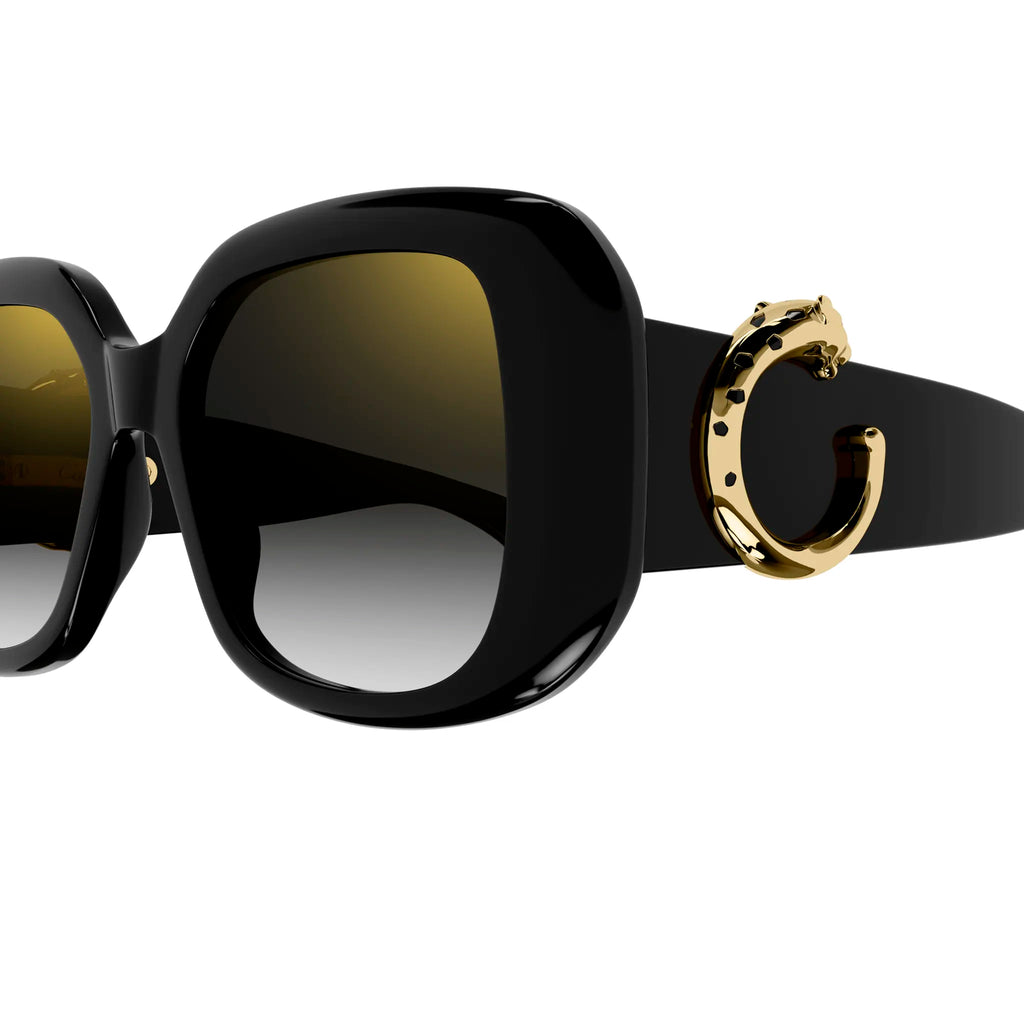 Cartier Eyewear CT0471S-001 Black Grey Sunglasses