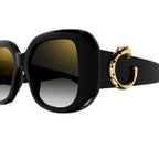Cartier Eyewear CT0471S-001 Black Grey Sunglasses