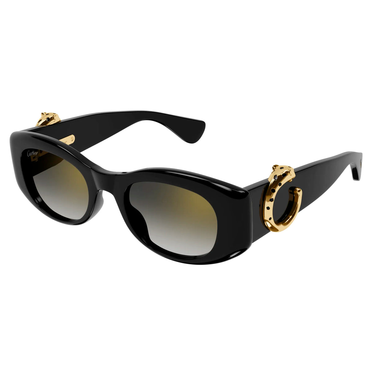 Cartier Eyewear CT0472S-001 C Panthere De Cartier Black Grey Sunglasses