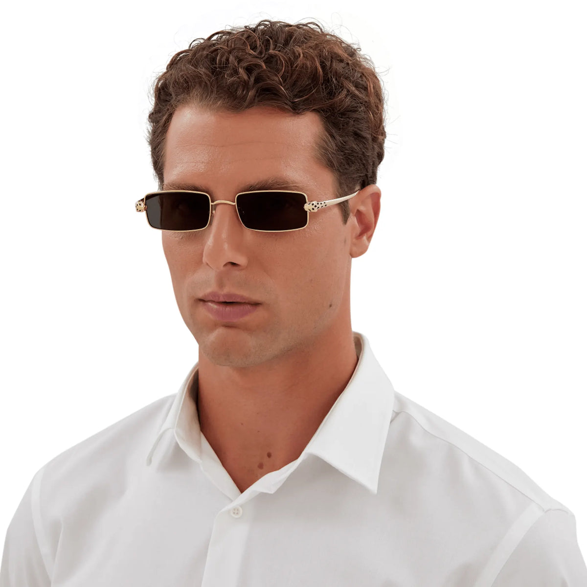 Cartier Eyewear CT0473S-001 Panthere De Cartier Gold Grey Sunglasses