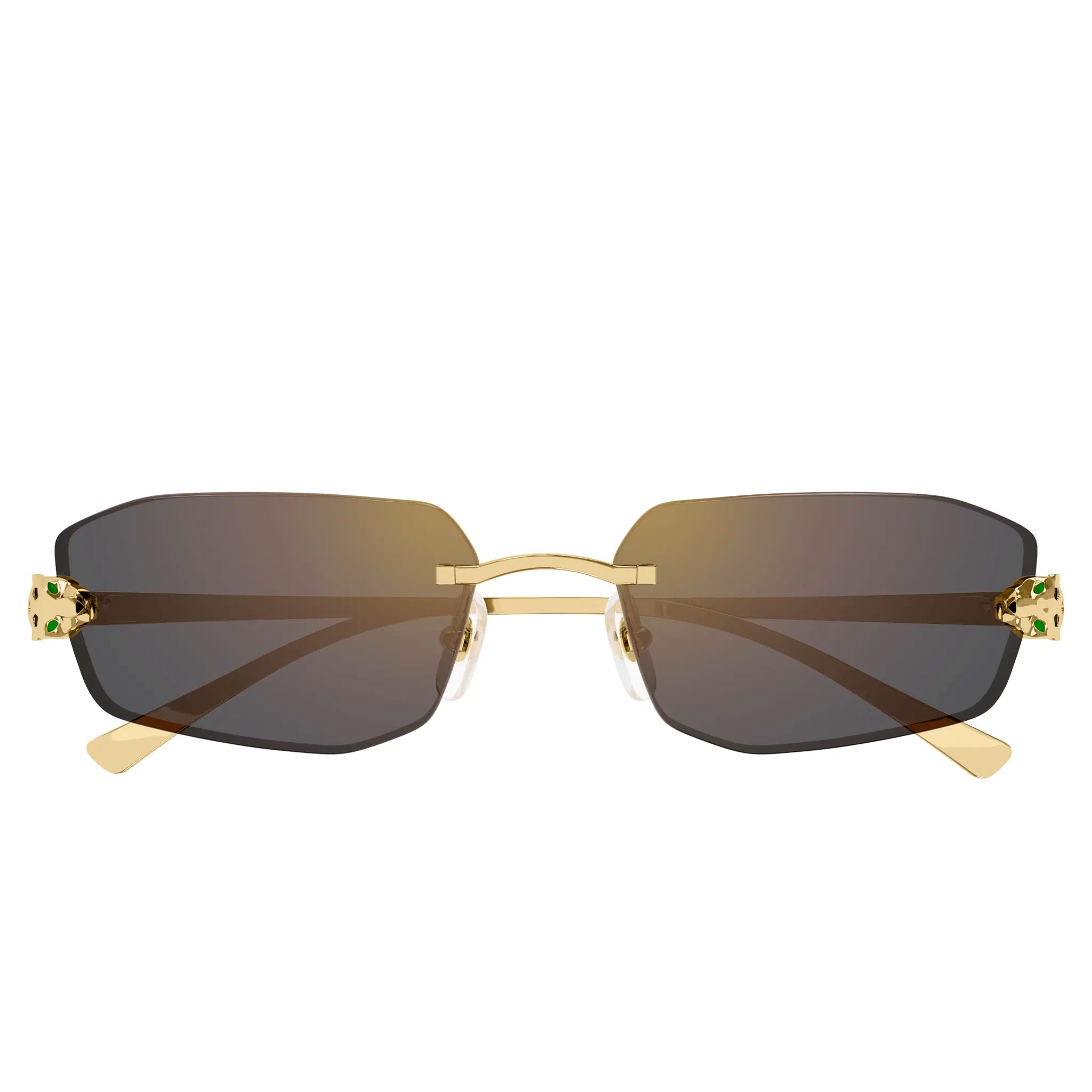 Cartier Eyewear CT0474S-001 Panthere De Cartier Gold Grey Rimless Sunglasses Secondary image
