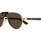 Cartier Eyewear CT0495S-004 Gold Brown Sunglasses