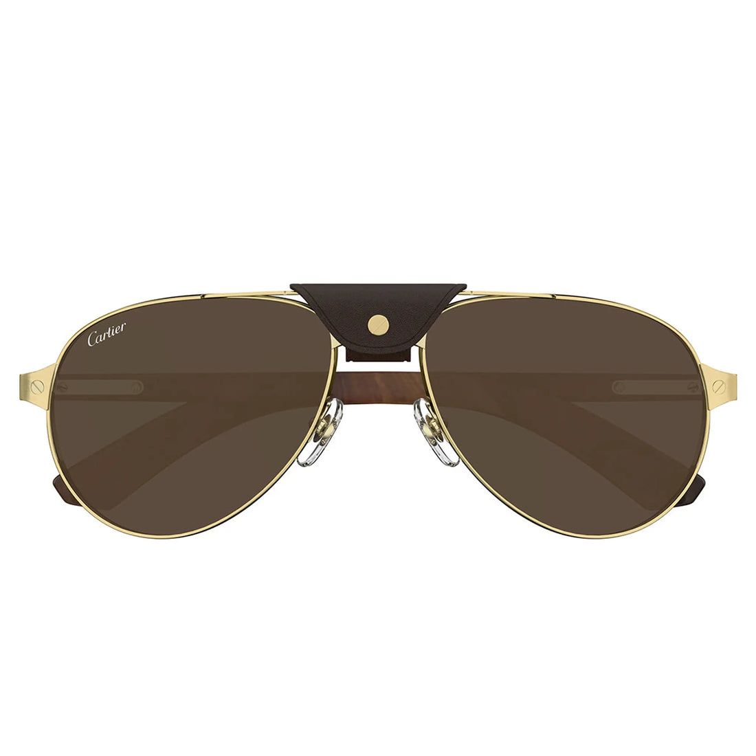 Cartier Eyewear CT0495S-004 Gold Brown Sunglasses